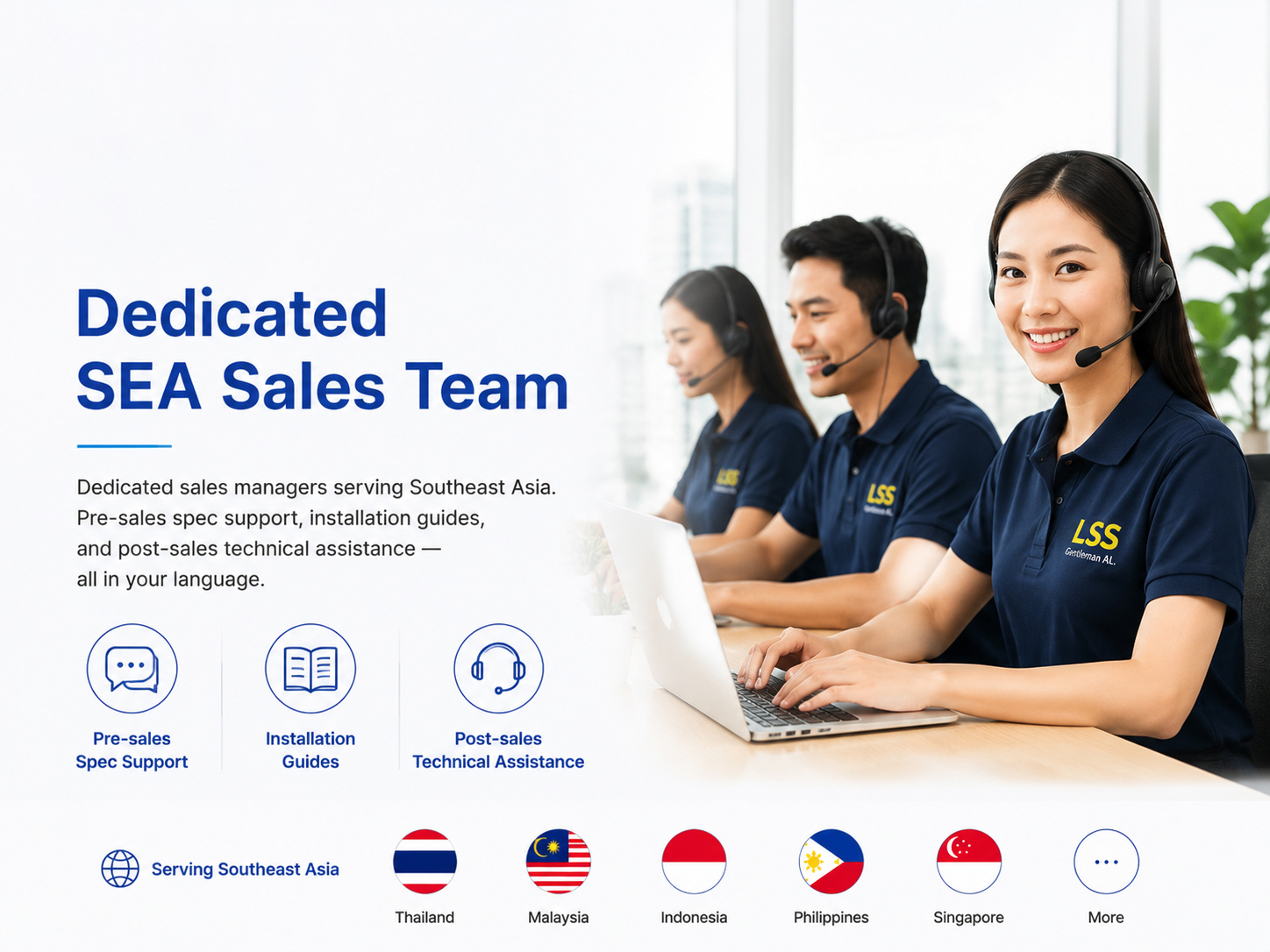 Dedicated Southeast Asia sales team providing support for HPL panels and building materials export projects